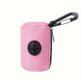 Darrahopens Pet Care > Cleaning & Maintenance > Pet Cleaning Supplies Portable Poop Bag Holder Dispenser for Dog Walking – Mesh Roll Bag Storage Case with Carabiner Clip, Easy One-Hand Pull for Outdoor Pet Waste Cleanup (Red) In Australia - Darrahopens