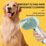 Darrahopens Pet Care > Cleaning & Maintenance > Pet Cleaning Supplies Rechargeable Pet Massage Comb with Spray, Anti-Shedding, Detangling, and Cleaning Comb - Green