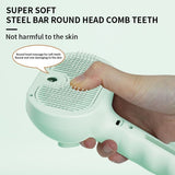 Darrahopens Pet Care > Cleaning & Maintenance > Pet Cleaning Supplies Rechargeable Pet Massage Comb with Spray, Anti-Shedding, Detangling, and Cleaning Comb - Green
