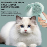 Darrahopens Pet Care > Cleaning & Maintenance > Pet Cleaning Supplies Rechargeable Pet Massage Comb with Spray, Anti-Shedding, Detangling, and Cleaning Comb - Pink