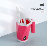Darrahopens Pet Care > Cleaning & Maintenance > Pet Cleaning Supplies Red 2-in-1 Cat Litter Scoop with Attached Waste Bin Integrated Poop Scooper Holder Detachable Kit with 150 Degradable Bags