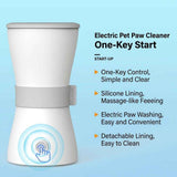 USB Rechargeable Electric Pet Paw Washer Cup – Automatic Dog Foot Cleaner with Soft Silicone Bristles for Quick Mud & Dirt Removal After Walks, Ideal for Indoor Hygiene, Portable & Splash-Proof Design for Small to Medium Pets (Pink)