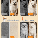 Darrahopens Pet Care > Cleaning & Maintenance > Pet Cleaning Supplies Vacuum Dog Cat Brush De-shedding Tool, 4-in-1 Self-Cleaning Slicker Brush and Undercoat Rake, De-shedding Grooming Tool, Anti-Static, Massage, Brushing Multi-Functional All-in-One (White)