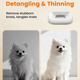Darrahopens Pet Care > Cleaning & Maintenance > Pet Cleaning Supplies Vacuum Dog Cat Brush De-shedding Tool, 4-in-1 Self-Cleaning Slicker Brush and Undercoat Rake, De-shedding Grooming Tool, Anti-Static, Massage, Brushing Multi-Functional All-in-One (White)