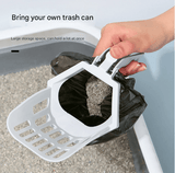Darrahopens Pet Care > Cleaning & Maintenance > Pet Cleaning Supplies Yellow 2-in-1 Cat Litter Scoop with Attached Waste Bin Integrated Poop Scooper Holder Detachable Kit with 150 Degradable Bags