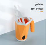 Darrahopens Pet Care > Cleaning & Maintenance > Pet Cleaning Supplies Yellow 2-in-1 Cat Litter Scoop with Attached Waste Bin Integrated Poop Scooper Holder Detachable Kit with 150 Degradable Bags