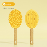 Darrahopens Pet Care > Cleaning & Maintenance > Pet Cleaning Supplies Yellow Pet Durian Massage Comb 2-Pack - Cat Deshedding Brush with Dual-Sided TPR Design for Soft Skin and Fur Cleaning