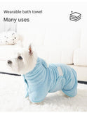 Darrahopens Pet Care > Cleaning & Maintenance > Pet Cleaning Supplies Yellow XS size Pet Drying Robe with Hood - Quick Dry Coral Fleece Towel for Dogs and Cats, Super Absorbent Bathrobe with Cute Rabbit Ears, Adjustable Fit for All Sizes, Easy to Wear and Machine Washable