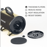 Darrahopens Pet Care > Cleaning & Maintenance Pet Dog Cat Hair Dryer Grooming Blow Speed Hairdryer Blower Heater Blaster 2800W black