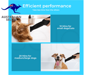 Darrahopens Pet Care > Cleaning & Maintenance Pet Dog Cat Hair Dryer Grooming Blow Speed Hairdryer Blower Heater Blaster 2800W black