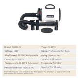 Darrahopens Pet Care > Cleaning & Maintenance Pet Dog Cat Hair Dryer Grooming Blow Speed Hairdryer Blower Heater Blaster 2800W white