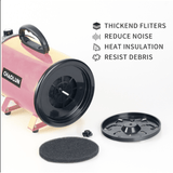 Darrahopens Pet Care > Cleaning & Maintenance Pet Dog Cat Hair Dryer Grooming Blow Speed Hairdryer Blower Heater Blaster 2800W white