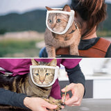 Darrahopens Pet Care > Cleaning & Maintenance > Pet Grooming Supplies 1 Piece - Adjustable Visor - Muzzle with Wide Field of View - Breathable and Bite-Resistant Muzzle - Muzzle for Cat Grooming（M：Suitable for cats with a head circumference of 20-25 cm）