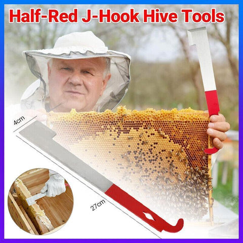 Darrahopens Pet Care > Cleaning & Maintenance > Pet Grooming Supplies 2X Stainless Steel Beekeeping Bee Hive Tools Hook Scraper J Shape Equipment Tool