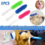 Darrahopens Pet Care > Cleaning & Maintenance > Pet Grooming Supplies 3PCS Pet Hair Remove Brush Car Detailing Brush Portable Dog Rubber Massage Brush