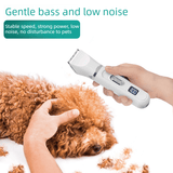 4-in-1 Pet Electric Clipper, Cat and Dog Hair Trimmer and Nail Grinder, Pet Grooming Supplies - White