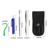 Darrahopens Pet Care > Cleaning & Maintenance > Pet Grooming Supplies 5PCS Pet Flea Tick Removal Tool Set Dog Cat Lice Fork Tweezers Kit Silver Hook