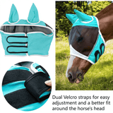 Darrahopens Pet Care > Cleaning & Maintenance > Pet Grooming Supplies Breathable Horse Face Mask - Mosquito, Insect, and Fly Protection - Equestrian and Race Horse Head Cover - Blue - S
