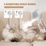 Darrahopens Pet Care > Cleaning & Maintenance > Pet Grooming Supplies Cat Steam Brush, 4 In 1 Cat Steam Brush Self-Cleaning Cat Brush, Cat Brush With Water Tank Pet Grooming Brush For