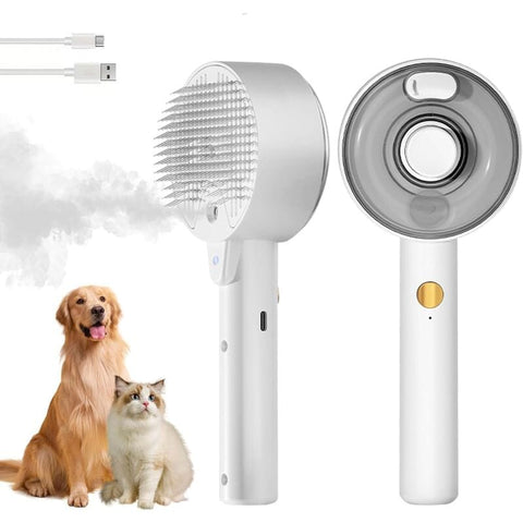 Darrahopens Pet Care > Cleaning & Maintenance > Pet Grooming Supplies Cat Steam Brush, 4 In 1 Cat Steam Brush Self-Cleaning Cat Brush, Cat Brush With Water Tank Pet Grooming Brush For