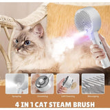 Darrahopens Pet Care > Cleaning & Maintenance > Pet Grooming Supplies Cat Steam Brush, 4 In 1 Cat Steam Brush Self-Cleaning Cat Brush, Cat Brush With Water Tank Pet Grooming Brush For