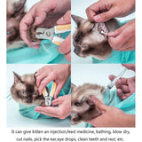Darrahopens Pet Care > Cleaning & Maintenance > Pet Grooming Supplies Cat Supplies Washing Bags for Pet Bathing Nail Trimm Mesh Cat Grooming Bath Bag - Grey
