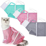 Darrahopens Pet Care > Cleaning & Maintenance > Pet Grooming Supplies Cat Supplies Washing Bags for Pet Bathing Nail Trimm Mesh Cat Grooming Bath Bag - Grey