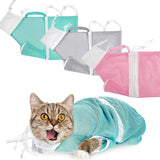 Darrahopens Pet Care > Cleaning & Maintenance > Pet Grooming Supplies Cat Supplies Washing Bags for Pet Bathing Nail Trimm Mesh Cat Grooming Bath Bag - Grey