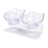 Darrahopens Pet Care > Cleaning & Maintenance > Pet Grooming Supplies Double Cat Bowl Pet Bowls Stand Dog Elevated Feeder Food Water Raised Lifted Au - Black+Black