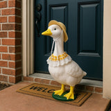 Darrahopens Pet Care > Cleaning & Maintenance > Pet Grooming Supplies Khaki and Yellow 2 Sets Adorable Porch Goose & Small Pet Costume Set - 2 Summer Straw Hat & 2 Gingham Bib