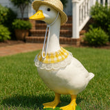 Darrahopens Pet Care > Cleaning & Maintenance > Pet Grooming Supplies Khaki and Yellow 2 Sets Adorable Porch Goose & Small Pet Costume Set - 2 Summer Straw Hat & 2 Gingham Bib