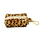 Darrahopens Pet Care > Cleaning & Maintenance > Pet Grooming Supplies L Luxury 5 Piece Dog Harness and Collar Set Leopard Print with Leash Bow Tie & Waste Bag Holder Gold Metal Buckle Walking Gear