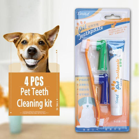 Darrahopens Pet Care > Cleaning & Maintenance > Pet Grooming Supplies Pet Dog Teeth Cleaning Toothpaste with Toothbrush and Backup Brush Vanilla Flavoured