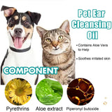 Darrahopens Pet Care > Cleaning & Maintenance > Pet Grooming Supplies Pet Ear Cleaning Oil for Cats Dogs Deodorize Clean Ears Universal Ear Care Oil