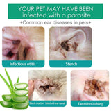 Darrahopens Pet Care > Cleaning & Maintenance > Pet Grooming Supplies Pet Ear Drops for Cats Dogs Clean Mites Deodorize Itchy Ears Universal Solution
