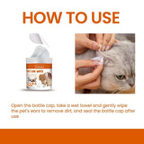 Darrahopens Pet Care > Cleaning & Maintenance > Pet Grooming Supplies Pet Ear Wipes Gentle Cleaning Deodorizing Mite Removal Ear Wax Care Products