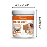 Darrahopens Pet Care > Cleaning & Maintenance > Pet Grooming Supplies Pet Ear Wipes Gentle Cleaning Deodorizing Mite Removal Ear Wax Care Products