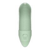 Darrahopens Pet Care > Cleaning & Maintenance > Pet Grooming Supplies Silicone Pet Finger Toothbrush - Daily Teeth Cleaning for Cats and Dogs Green