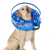 Darrahopens Pet Care > Cleaning & Maintenance > Pet Medical Collars Soft Inflatable Pet Dog Cone Collar Anti Licking Scratching Blue - L
