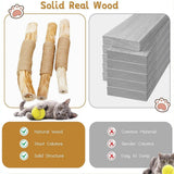 Darrahopens Pet Care > Cleaning & Maintenance > Pet Medical Collars Solid Wood Cat Tree with 3 Branches & Baskets