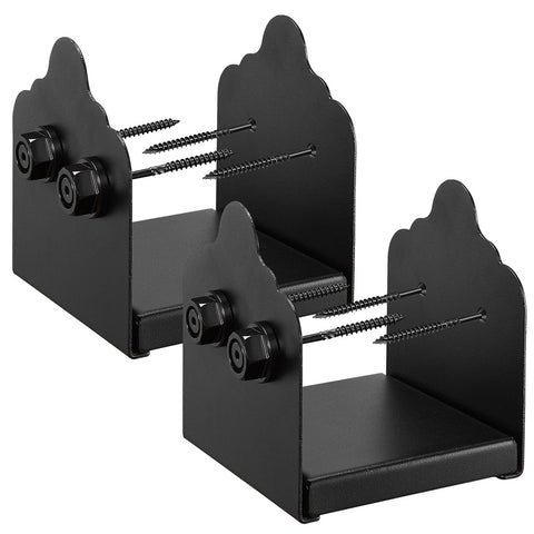 Darrahopens Pet Care > Cleaning & Maintenance > Pet Medical Collars VEVOR 6x6 Post Base 2 Pcs, Inner Size 5.9x5.55 inch / 150x141 mm Post Brackets, Heavy Duty Carbon Steel Decking Posts, Wood Posts Brackets for Pavilion Deck Railing Support Deck Base Plate, Black