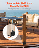 Darrahopens Pet Care > Cleaning & Maintenance > Pet Medical Collars VEVOR 6x6 Post Base 2 Pcs, Inner Size 5.9x5.55 inch / 150x141 mm Post Brackets, Heavy Duty Carbon Steel Decking Posts, Wood Posts Brackets for Pavilion Deck Railing Support Deck Base Plate, Black