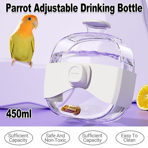 Darrahopens Pet Care > Coops & Hutches > Coop & Hutch Accessories 450ml Parrot Water Bottle Bird Drinker Feeder Large Capacity for Birds and Pet