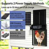 Darrahopens Pet Care > Coops & Hutches > Coop & Hutch Accessories CARLA HOME Automatic Chicken Coop Door Solar Powered with 4 Mode Timer & Light Sensor, Anti-Pinch & USB Charging Port