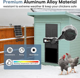 Darrahopens Pet Care > Coops & Hutches > Coop & Hutch Accessories CARLA HOME Solar Automatic Chicken Coop Door with Timer, Light Sensor, Remote Control, Anti-Pinch, LED Screen & USB Charging