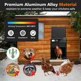 Darrahopens Pet Care > Coops & Hutches > Coop & Hutch Accessories CARLA HOME Solar Automatic Chicken Coop Door with Timer, Light Sensor, Remote Control, Anti-Pinch, LED Screen & USB Charging