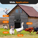 Darrahopens Pet Care > Coops & Hutches > Coop & Hutch Accessories CARLA HOME Solar Automatic Chicken Coop Door with Timer, Light Sensor, Remote Control, Anti-Pinch, LED Screen & USB Charging