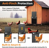 Darrahopens Pet Care > Coops & Hutches > Coop & Hutch Accessories CARLA HOME Solar Automatic Chicken Coop Door with Timer, Light Sensor, Remote Control, Anti-Pinch, LED Screen & USB Charging