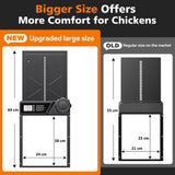 Darrahopens Pet Care > Coops & Hutches > Coop & Hutch Accessories CARLA HOME Solar Automatic Chicken Coop Door with Timer, Light Sensor, Remote Control, Anti-Pinch, LED Screen & USB Charging