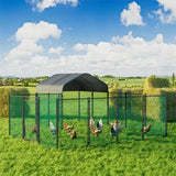 Darrahopens Pet Care > Coops & Hutches > Coop & Hutch Accessories Extra Large Black Chicken Coop Cage Run Rabbit Hutch Walk-In Hen Enclosure 300x200x270cm In Australia - Darrahopens